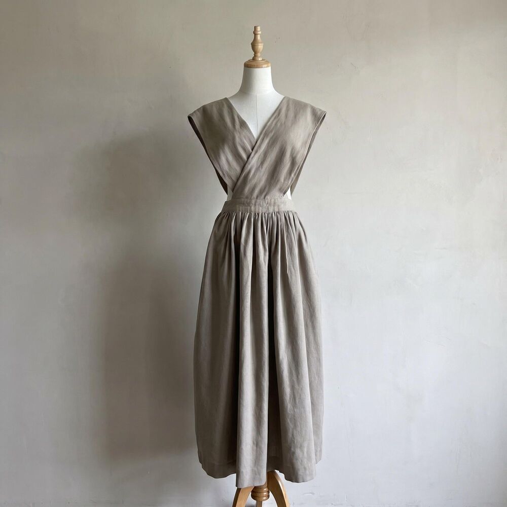 Ralph Lauren c. 1980s Apron Dress in Potters Clay | 8
